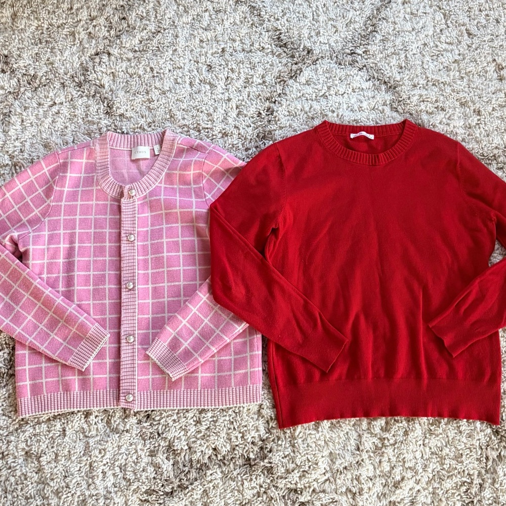 Cardigan and sweater